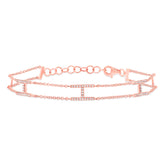 0.25ct 14k Rose Gold Diamond Lady's Bracelet
